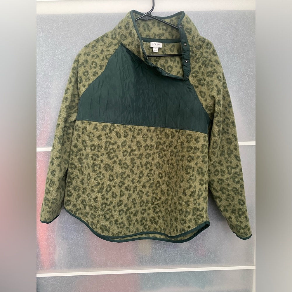 J. Crew women’s pull over quarter button sweatshirt
